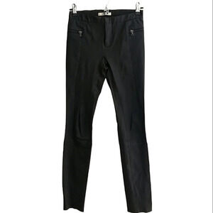 J Brand Lamb Leather Skinny Pants with Zipper Ankles Moto Mobwife 2